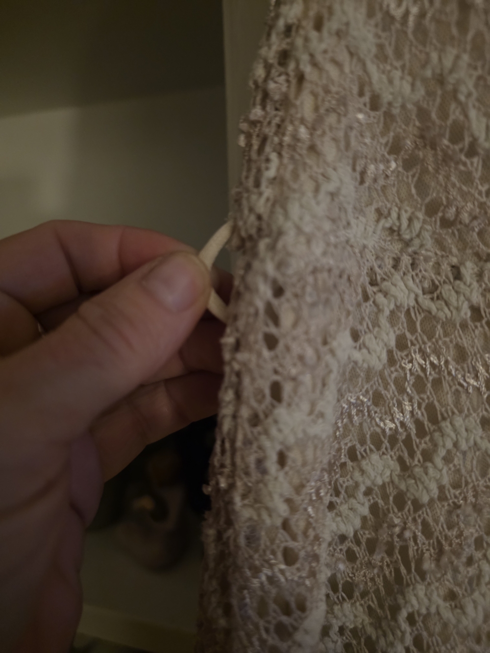 Sans Souci Beige Lace Fit-and-Flare Mini Dress - Picture 5 of 13